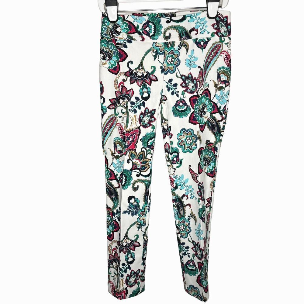 Lisette L. montreal slim ankle pant san paolo paisley floral 6 pull on stretch